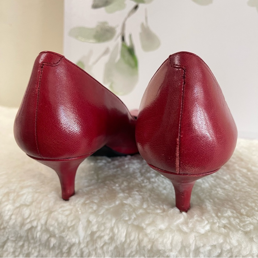 Nine West Red Pointy Heels Wide Feet Size 9.5 - Picture 10 of 13